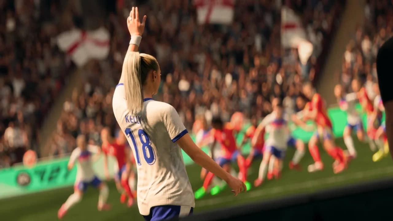 Chloe Kelly celebrando con la afición — EA Sports FC 27